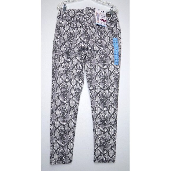 Seven7 Womens Tummy Less High Rise Skinny Jeans Neutral Snake Skin Gray Size 10 - Picture 7 of 12